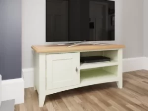 Kenmore Patterdale White and Oak 1 Door TV Cabinet Assembled