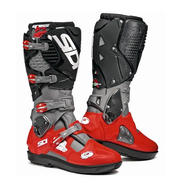 Sidi Crossfire 3 SRS MX Boots Grey Red Black Size 44