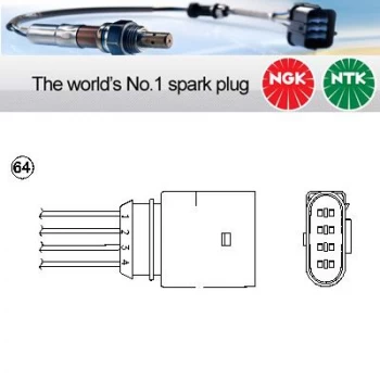 1x NGK NTK Oxygen O2 Lambda Sensor OZA510-V1 OZA510V1 (0491)