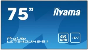 iiyama 75" LE7540UHS-B1 4K Ultra HD LED Monitor