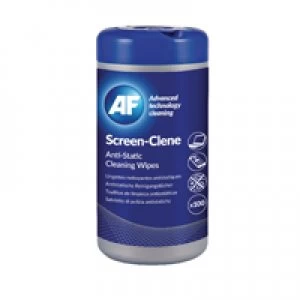 AF International Screen-Clene Anti-Static Screen Wipes Tub Pack of 100 ASCR100T