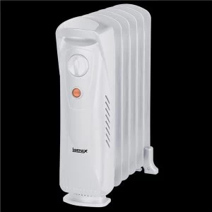 Igenix 500W Oil Filled 6 Fin Radiator with Thermostat White