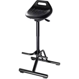 bimos Industrial anti-fatigue stool, with folding base frame and foot rest, seat rotates through 360°
