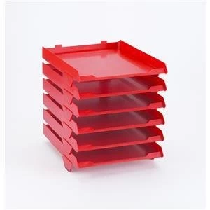 Original Avery Standard A4 Paperstack Self Stacking Letter Tray Red