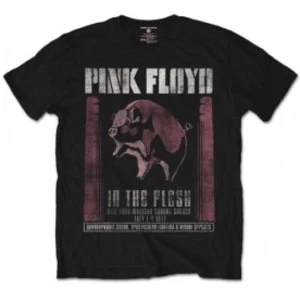 Pink Floyd In The Flesh Black Mens T Shirt Size: Small