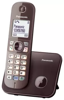 Panasonic KX-TG6811GA telephone DECT telephone Caller ID Brown