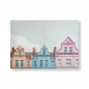 Art for the Home Pretty Pastel Skyline Canvas Wall Art