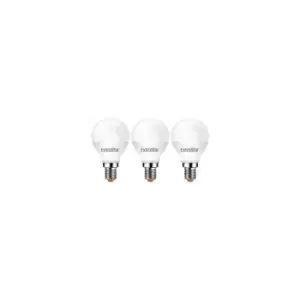 5W LED G45 Golf Ball Bulb E14, 3000K Warm White (Pack of 3)