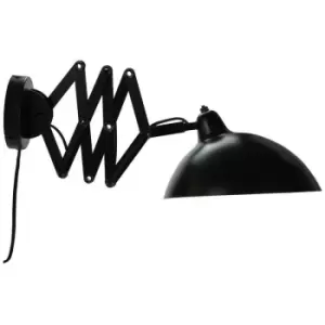 Dyberg Larsen Futura Dome Wall Lamp Black, White With Folding Arm