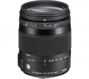 Sigma 18-200 mm f/3.5-6.3 DC Macro OS HSM C Telephoto Zoom Lens for Nikon