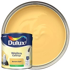 Dulux Walls & Ceilings Banana Split Silk Emulsion Paint 2.5L