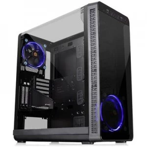 Thermaltake View 37 Riing Edition Midi tower PC casing Black 2 built-in LED fans, Window, Dust filter, LC compatibility, Suitable for AIO water cooler