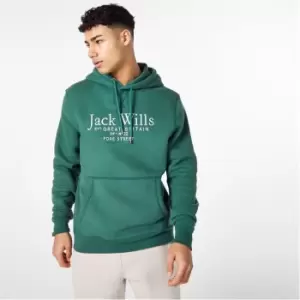 Jack Wills Batsford Graphic Logo Hoodie - Green