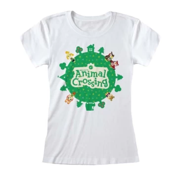 Animal Crossing - Logo Womens Large T-Shirt - White