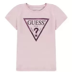 Guess Girl's Core Logo T Shirt - Pink