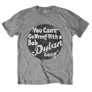 Bob Dylan - You can't go wrong Unisex Large T-Shirt - Grey