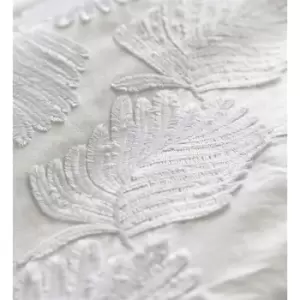 Portfolio Fairmont Double Duvet Cover Set White Feather Textured Bedding - White