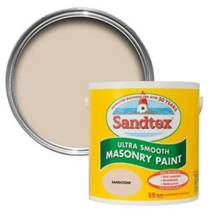 Sandtex Ultra smooth Sandstone beige Masonry Paint 2.5L