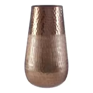 31cm Bronze Aluminium Hammered Vase