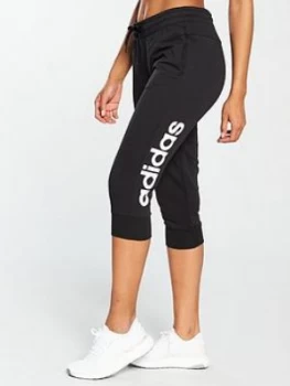 adidas Linear 3/4 Pant - Black, Size 2XL, Women
