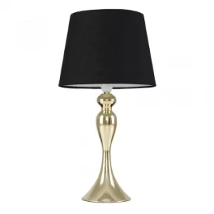 Faulkner Gold Touch Table Lamp with Black Aspen Shade