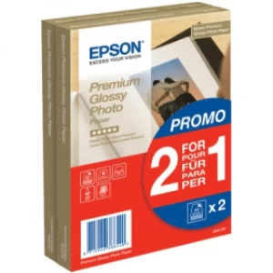 Epson C13S042167 10x15cm Premium Glossy Photo Paper - (2 for 1) total of 80 Sheets