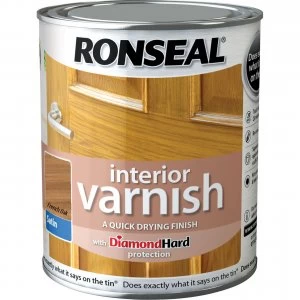 Ronseal Interior Satin Quick Dry Varnish French Oak 750ml