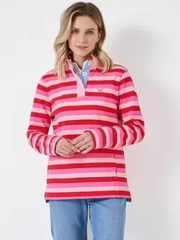 Crew Clothing Padstow Pique Sweatshirt - Pink, Size 18, Women