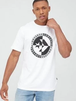 Converse Checkered Star Chevron T-Shirt - White, Size XL, Men