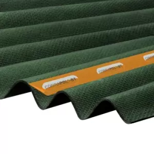 Green Bitumen Corrugated Roofing Sheet (L)1M (W)930mm (T)20mm