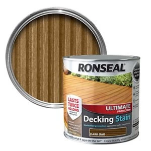 Ronseal Ultimate Dark oak Matt Decking Wood stain 5L