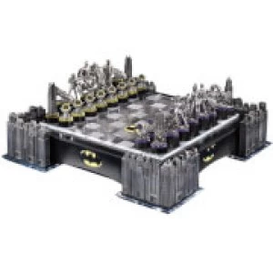 DC Comics Batman Pewter Chess Set with Illuminating Bat Signal