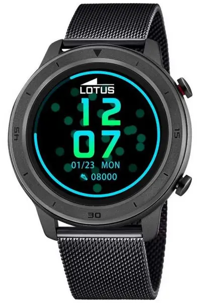Lotus L50023/1 SmarTime Black Case Black Steel Mesh Watch