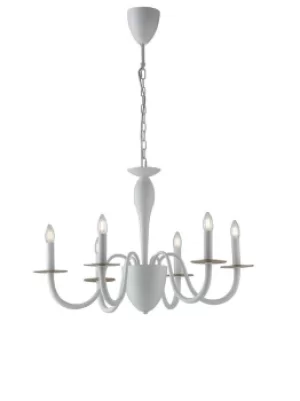 ARMSTRONG 6 Light Chandeliers White 78x53cm