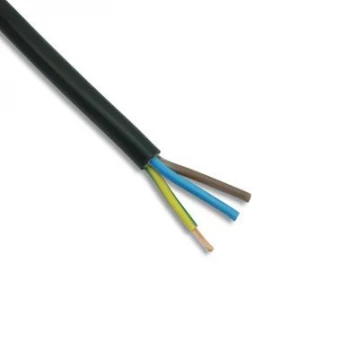 Zexum 0.75mm 3 Core PVC Flex Cable Black Round 2183Y - 100 Meter