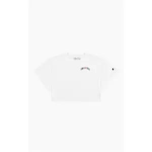 Champion Crop Collegiate T Shirt - White