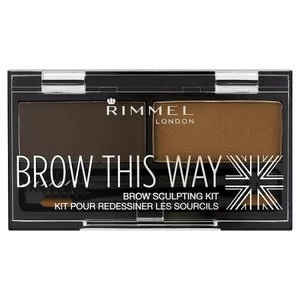 Rimmel London Brow This Way Eyebrow Kit 3.3g Dark Brown 003 Brown