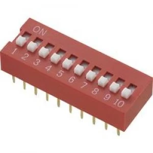 DIP switch Number of pins 10 Standard TRU COMPONENTS DS 10