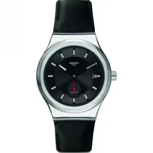 Mens Swatch Petite Seconde Black Automatic Watch