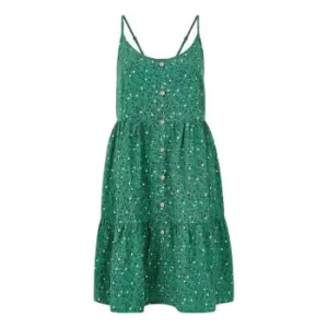Mela London Green Ditsy Floral Tiered Dress - Green