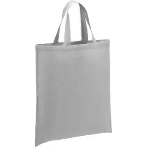 Brand Lab Cotton Short Handle Shopper Bag (One Size) (Silver) - Silver