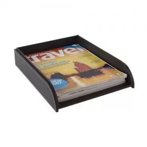 Osco Faux Leather Letter Tray Brown 32929DT