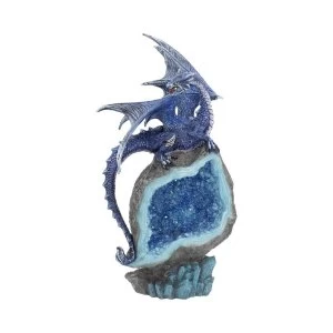 Cobalt Custodian Dragon Figurine