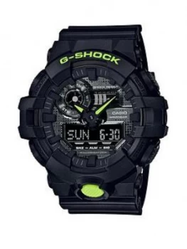 Casio Casio G-Shock LED Light Black Dial Black Silicone Strap Mens Watch