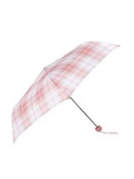 Barbour Portree Check Umbrella - Pink