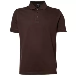 Tee Jays Mens Luxury Stretch Short Sleeve Polo Shirt (2XL) (Chocolate)