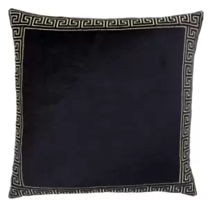 Paoletti Apollo Polyester Filled Cushion Cotton Viscose Black/Gold