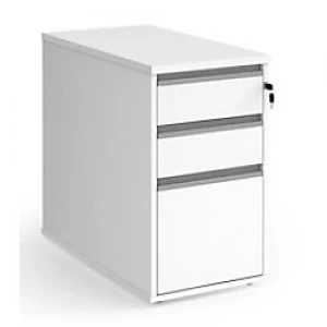 Dams International Desk End Pedestal with 3 Lockable Drawers Wood Contract 25 426 x 800 x 725mm White