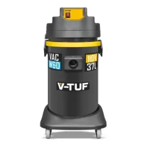 V-Tuf 110V, 37L, Heavy Industrial Wet & Dry Vacuum Cleaner - 37L Tank - 1400Watt