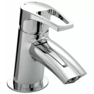 Bristan Smile Small Basin Sink Mono Mixer Tap Modern Chrome Round Single Lever - Silver
